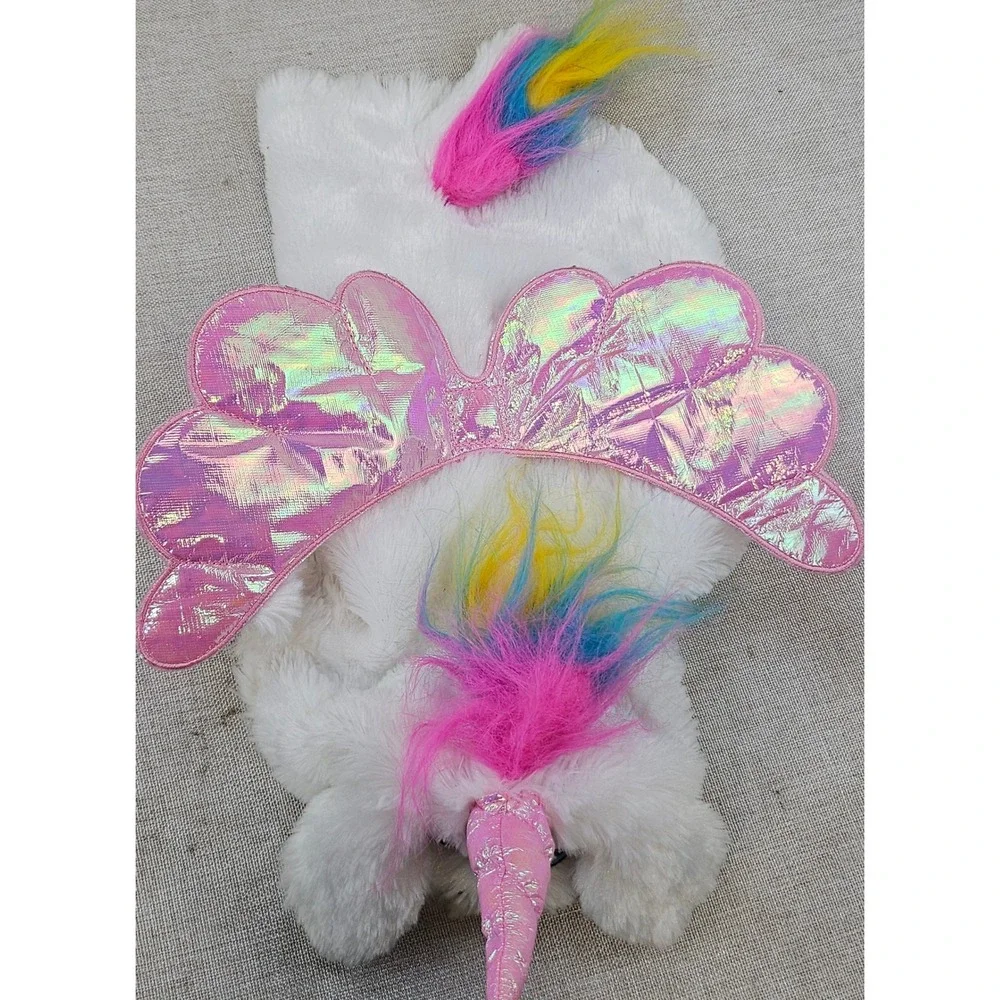 Michaels Unicorn Pet Costume Small White Pink Rainbow Wings Booties Set 550229